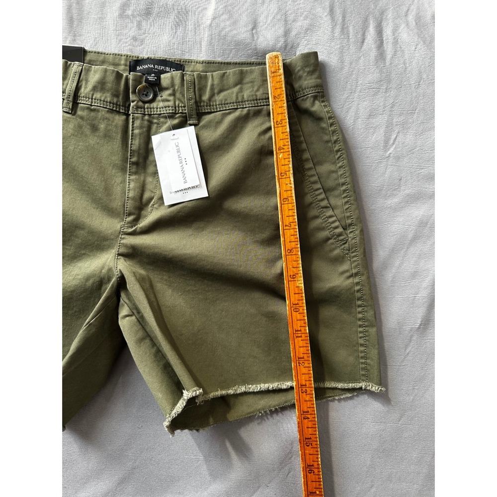 Banana Republic Womens Olive Green Cutoff Shorts NWT Size 0 - Picture 8 of 8